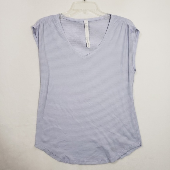 Lululemon Sweat Times Short Sleeve Size 8 Light Blue Color - Picture 3 of 9